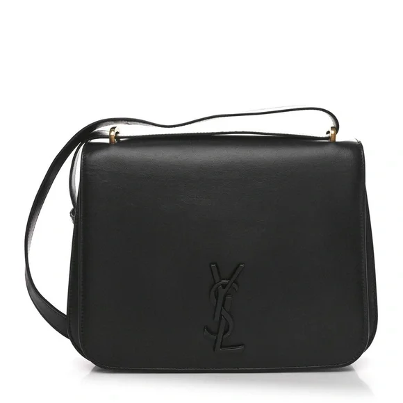 Yves Saint Laurent Spontini Saddle Bag Black in Smooth Calfskin Monogram Camera - Picture 16 of 17